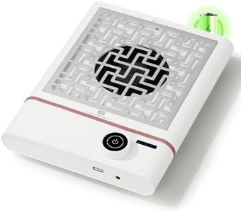 CHRISTINE SHELLY Nail Dust Collector, Bling Diamond Cordless Rechargeable 5000RPM Vacuum Nail Tech Fan Extractor, 12000mAh Professional Nail Duster Suction, Low Noise, Salon&Home