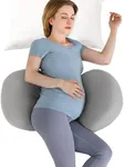 GROWNSY Pregnancy Pillows for Sleeping, Maternity Pillow for Pregnant Women, Large Size Body Soft Support for Back, Belly, HIPS & Legs - Adjustable Detachable Pillow Cover Grey