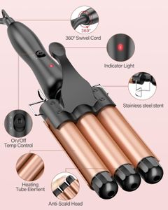 BESTOPE RAY 3 Barrel Hair Curler – Triple Barrel Waver for Beach Waves