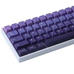 JakeTsai PBT Keycaps, 126 Keys Dye Sublimation Cherry Profile Keycaps with 6.25U Spacebar Purple Gradient Keycap Set for Cherry MX Switches US/UK Layout Mechanical Keyboards