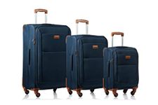 CHAMPS – ‘CLASSIC COLLECTION’ - 3 PIECE SOFTSIDE SPINNER LUGGAGE SET (NAVY)