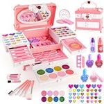 Kids Makeup Kit for Girl - Kids Toys Kid Make Up Set,Non Toxic & Washable Little Girls Toddler Toy, 66PCS Girl Toys Princess Play Makeup for Children Age 3-12 Years Old,Teen Christmas Birthday Gifts