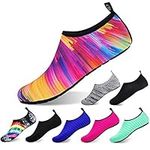 semai Water Shoes Quick-Dry Swimming Socks, Non-Slip Soft Beach Shoes Barefoot Water Sports Shoes Breathable Aqua Socks for Women Men Kids, Elastic Easy-fit Footwear for Beach Swimming Yoga Diving