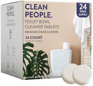 THE CLEAN PEOPLE Toilet Bowl Cleaner | Eco Friendly Toilet Bowl Cleaner Tablets for Removing Hard Water Stains, Rust, and Limescale Buildup (24 Count)