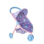 Bluey Jogger Dolls Pram | Toy Dolls Buggy | Baby Doll Pushchair | Childrens Doll Stroller Toy Easy Fold Stroller | Role Play Dolls Pushchair | Adjustable Hood, Swivel Wheels, Under-Seat Storage | 3+