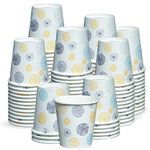 [300 Count] 3 oz. Small Paper Cups, Disposable Mini Bathroom Mouthwash Cups - Floral