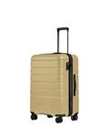 ANTLER Logo Hard Shell Medium Suitcase - Durable, Lightweight & Expandable, 4 Spinner Wheels, Adjustable Handle, TSA Lock - Dark Sand