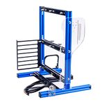 DIY ITX MATX ATX Computer Open Air Case, Aluminum Open Frame Computer Case, PC Test Bench Vertical Motherboard Chassis DIY Kit(Blue Black)