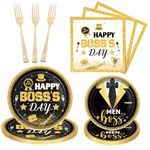 Boss Day Party Supplies Include Happy Boss's Day Plates, Boss Day Napkins, Best Boss Ever Plates for Boss Day Decorations Best Boss Ever Party Decor (Serves 20)