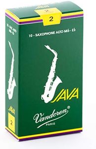 Vandoren Java 2.0 Alto Saxophone Reed Set of 10, Green