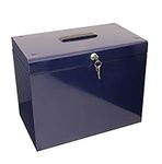 Cathedral Products A4 Steel File Box with Starter Pack of 5 Suspension Files - Blue