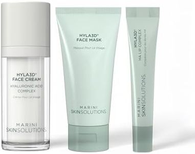Marini SkinSolutions Hyla3D Face Cream (1 oz), Face Mask (1 oz) + HA Lip Complex (0.5 oz) - Hyaluronic Acid Skin Care - Good for Volume & Hydration