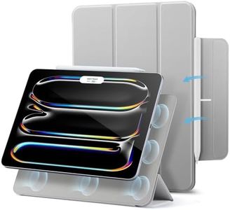 ESR for iPad Pro 11 Inch Case M4(2024, 5th Gen), Powerful Magnetic Attachment, Slim Trifold Stand Case, Supports Pencil Pro&Pencil(USB-C), Durable Protection, Rebound Series, Grey