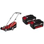 Einhell Power X-Change 18/33 Cordless Lawnmower & Power X-Change 18V, 4.0Ah Lithium-Ion Battery Twin Pack