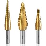 ROGAPER 3PC Step Drill Bit Set, Hig