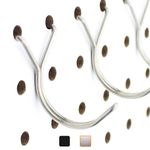 Right Arrange Stainless Steel Pegboard Hooks 50-Pack 1.5in J-Hook - Will Not Fall Out - Fits Any Peg Board - Multipurpose - Organize Necklaces, Jewelry, Retail Items, Keys, Craft or Supplies