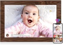 TEKXDD Digital Photo Frame WiFi, Wooden 10.1 Inch [Au Version] Smart Cloud Digital Picture Frame with IPS LCD Touch Screen Display, 16GB Storage, Share Photos Instantly via App from Anywhere