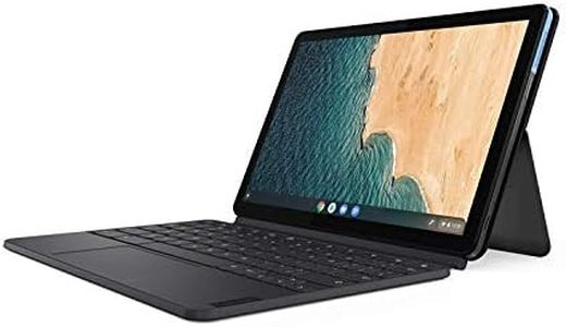Lenovo Chromebook Duet, 2-in-1, 10.1" WUXGA (1920 x 1200) Display, MediaTek Helio P60T, 4GB LPDDR4X RAM, 128GB eMCP SSD, Integrated ARM G72 MP3 Graphics, Chrome OS, ZA6F0031US, Ice Blue + Iron Grey