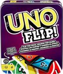 Mattel Games UNO FLIP! Family Card Game, with 112 Cards in a Sturdy Storage Tin, Makes a Great Gift for 7 Year Olds and Up, GDG37