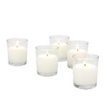 Stonebriar SB-SP-3210A 15 Hour Long Burning Unscented Wax Filled Votive Holders, 48 Pack, White