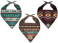 Advocator Tribal Style Dog Bandanas Set of 3pcs Scarf Kerchief Dog Bibs Washable Girl Boy Outdoor Dog Fall Bandanas Accessories for Small Medium Large Dogs Cat