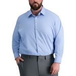 Haggar Men's Smart Wash Classic Fit Comfort Stretch Dress Shirt-Big Or Tall Sizes, Coronet Blue, 22" Neck 34"-35" Sleeve