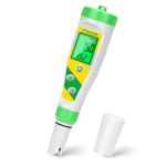 UIUZMAR Salinity Pool pH and Salt Meter, Swimming Pool Salinity Tester, 5-in-1 Digital Display, pH TDS EC Salinity Temperature Meter for Pool, Hydroponic, Aquarium, Drinking Water, Spa