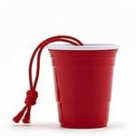 Red Cup Living Miniature Beverage Cup Christmas Ornament for Friends and Family in Tiny Classic Plastic Beer Cup Style - Set of 1 - Small Kitchen Ornaments for Christmas Tree Decor with Nylon Cord