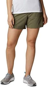 Columbia Women's Sandy River Cargo Short, Breathable, UPF 30 Sun Protection, Stone Green, 3X Plus, Stone Green, 3X/6" Inseam