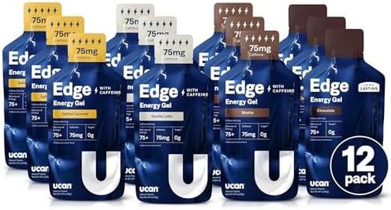 UCAN Edge Energy Gel Shots, Caffeine Variety Pack (12, 2 Ounce Packets) for Running, Training, Workouts, Fitness, Cycling, Crossfit | Sugar-Free, Vegan, & Keto Friendly Energy