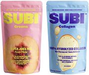 SUBI RAW Greens Superfood Powder NOT FLAVOURED DAILY VEGETABLE REPLACEMENT & Hydrolyzed Bovine Collagen - Type 1, 3 Collagen peptides, from Hormone-Free Pasture Raised Cows
