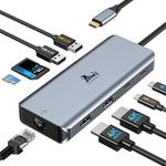 USB C Hub to Dual HDMI Docking Stat