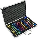 Chakra Tuning Forks Set for Healing, 7 Chakra+1 Soul Purpose Weighted Tuning Forks with Exquisite Aluminum Gift Box, Multicolour,(126.22 Hz, 136.1 Hz, 141.27 Hz, 172.06 Hz etc)