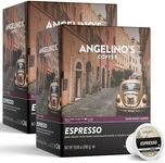 Angelino's Coffee Espresso Pods Keurig Compatible - Dark Roast Coffee for Keurig K-Cup Brewers, Cafe Style, Best Strong Espresso Coffee Pods (48 Count, Espresso)