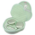 BOVKE Hard Carrying Case with Sleep Mode for Apple AirPods Max Wireless Over-Ear Headphones, AirPods Max Protective Portable Storage Bag with Mesh Pocket for Headphone Accessories, Green