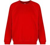 Trutex Crew Neck School Sweatshirt (1-16+ Years), Unisex School Uniform Boys and Girls, Standard Fit School Jumpers for Boys and Girls, School Sweatshirt Kids - Genuine School Uniform Scarlet