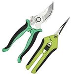 SOKAWO Premium Secateurs Bypass Pruning Shears with Sharp Steel Blades, Heavy Duty Shears for Gardening, Clippers, Hand Pruners for Plants, Flowers