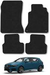 Car Mats Compatible with Mercedes A-Class (2012-2018) [W176] Tailored Fit Black Carpet Car Floor Mats Set Accessory Custom Fit 4 Pieces - Anti Slip Backing & Black Binding Trim Edge