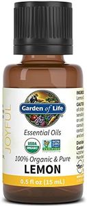 Garden of Life Essential Oil, Lemon USDA Organic & Pure, Clean, Undiluted & Non-GMO for Diffuser, Aromatherapy, Meditation, Joyful, Aromatic, Calming, Refreshing, 0.5 Fl Oz