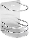 Tiilan Toothbrush Holder Wall Mounted, Bathroom Storage Stand for Razor, Toothpaste - Self Adhesive, Stainless Steel, Silver