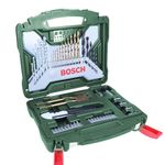 BOSCH 50-piece X-Line TiN-Coated Set | All-in-One DIY Drill & Screw Kit | 11 x Metal Drill Bits, 6 Masonry, 5 Wood Bits, Spade Bits, 18 Screwdriver Bits, Countersink, Knife & Nutsetters