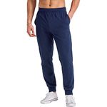 Hanes Originals Cotton Joggers, Jersey Sweatpants for Men with Pockets, 30" Inseam, Athletic Navy, Large