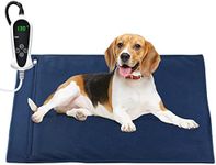 RIOGOO Pet Heating Pad, Electric Heating Pad for Dogs & Cats Indoor Warming Mat with Auto Power Off (X-Large:28'' x 18''), Blue (XHC-F044J)