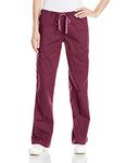 Med Couture Women's 'MC2' Layla Scrub Pant, Wine, X-Small Tall