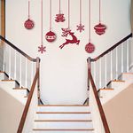 Rawpockets Decals ' Christmas Hanging Decorative ' Extra Large Size Acrylic Wall Sticker (Wall Coverage Area - Height 80 cms X Width 125 cms)(Pack of 1)