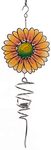 Goose Creek 18" Wind Spinner Outdoor Hanging Metal Figurine Spinner for Garden Décor Ornaments,Lawn Yard Patio,Sunflower