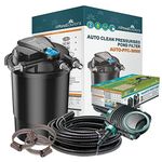 allpondsolutions Pressurised Koi Fish Pond Filter with UV Steriliser – All in one UV Pond Filter System - Easy to Clean & Maintain - for Outdoor Ponds Up to 30000 litres - AUTO-PFC-30000-KIT