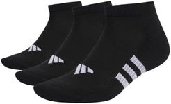 adidas Performance Cushioned Low Socks 3 Pairs, Black/Black/Black, Small