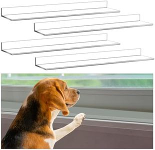 Wenqik 2 Set 4 Pcs Per Set 29.5'' x 3.25'' Width Clear Window Sill Protector from Dog Cat Scratching Strong Transparent Protection Against Dog Claw Chewing Slobbering Window Sill Cover