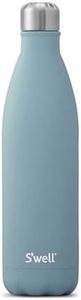 S'well Stainless Steel Water Bottle, 25oz, Aquamarine, Triple Layered Vacuum Insulated Containers Keeps Drinks Cold for 48 Hours and Hot for 24, BPA Free, Perfect for On the Go